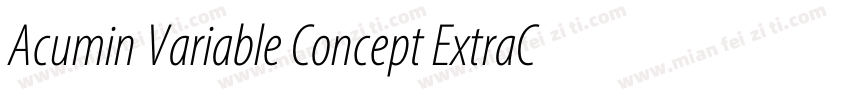 Acumin Variable Concept ExtraConden字体转换